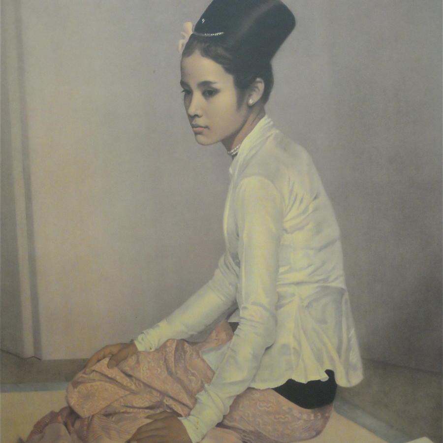 Watercolour of oriental lady