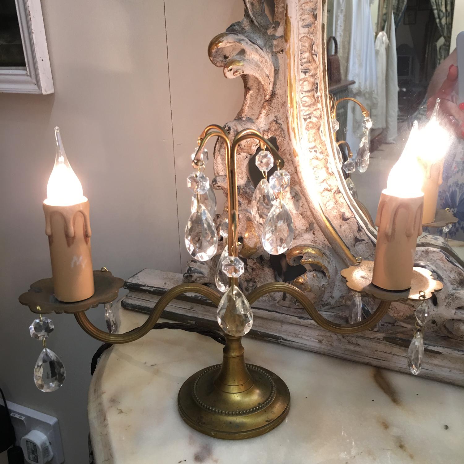 A pair of vintage French table lamps
