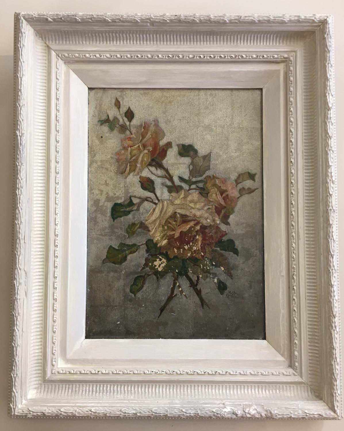 Oil painting of roses