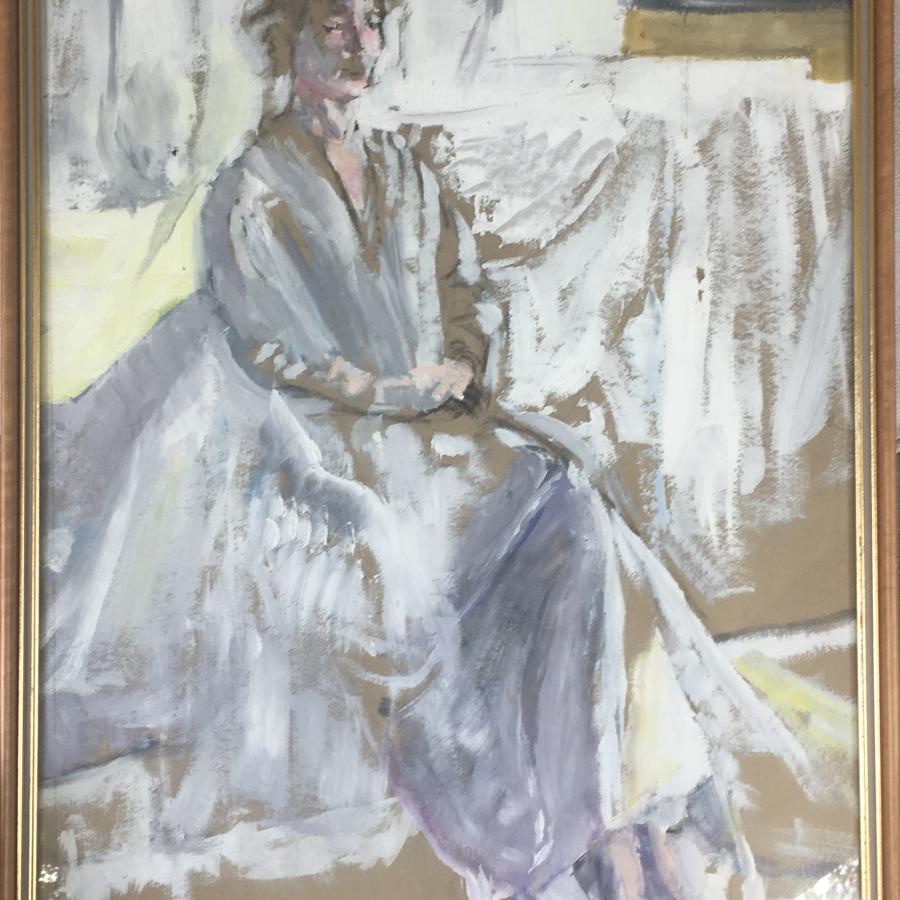 Framed watercolour of distinguished lady by George Petri