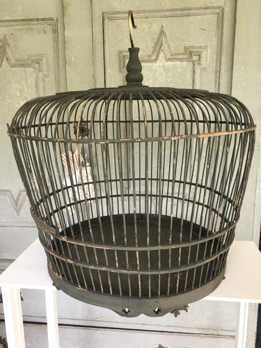 Vintage green birdcage