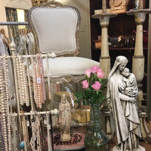French wooden candlesticks c 1900