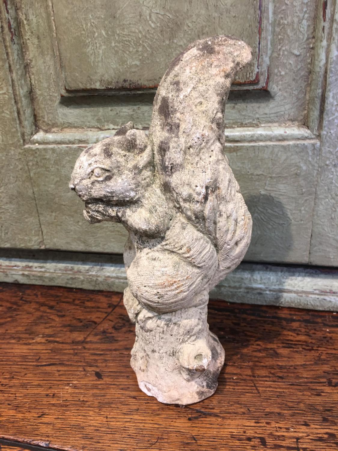 Upright squirrel ornament for garden or home