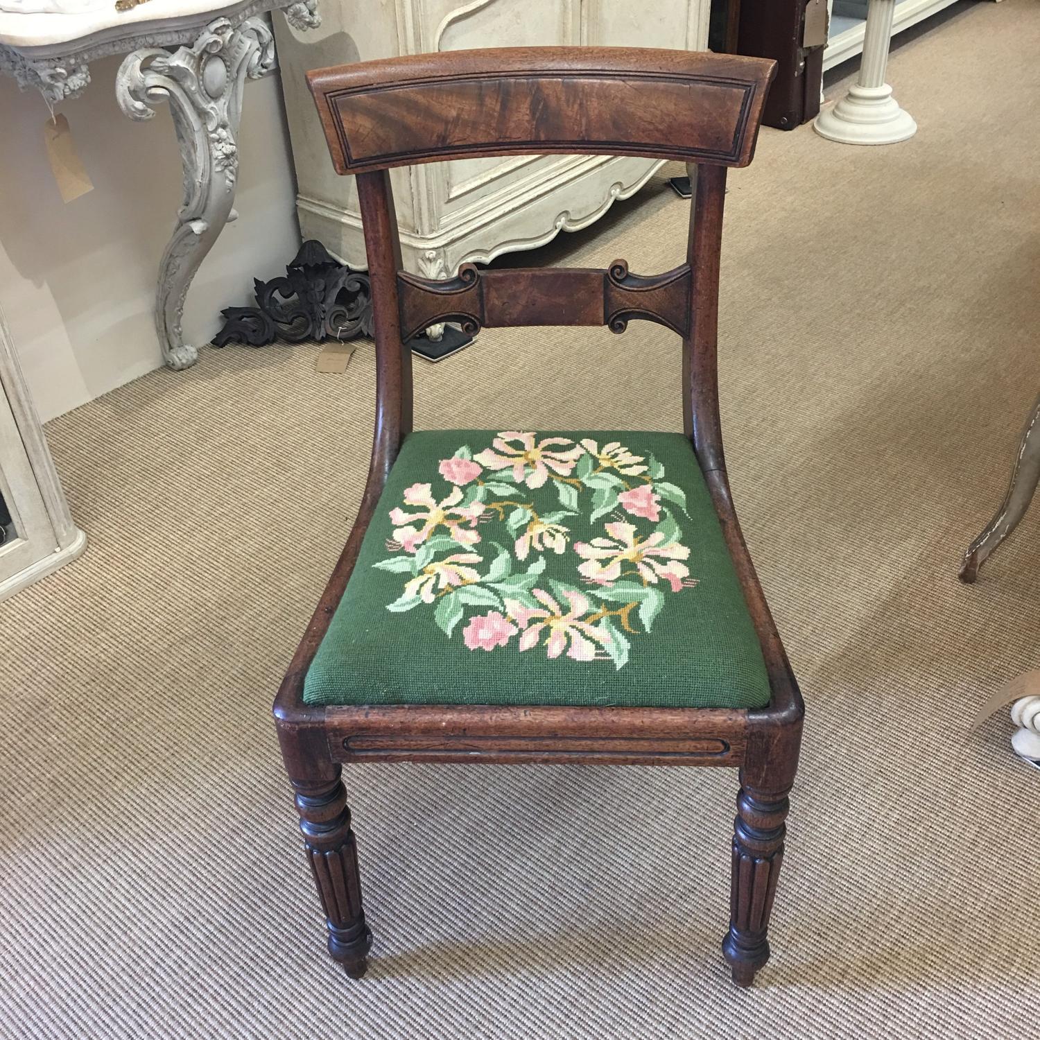Regency chair with tapestry seat