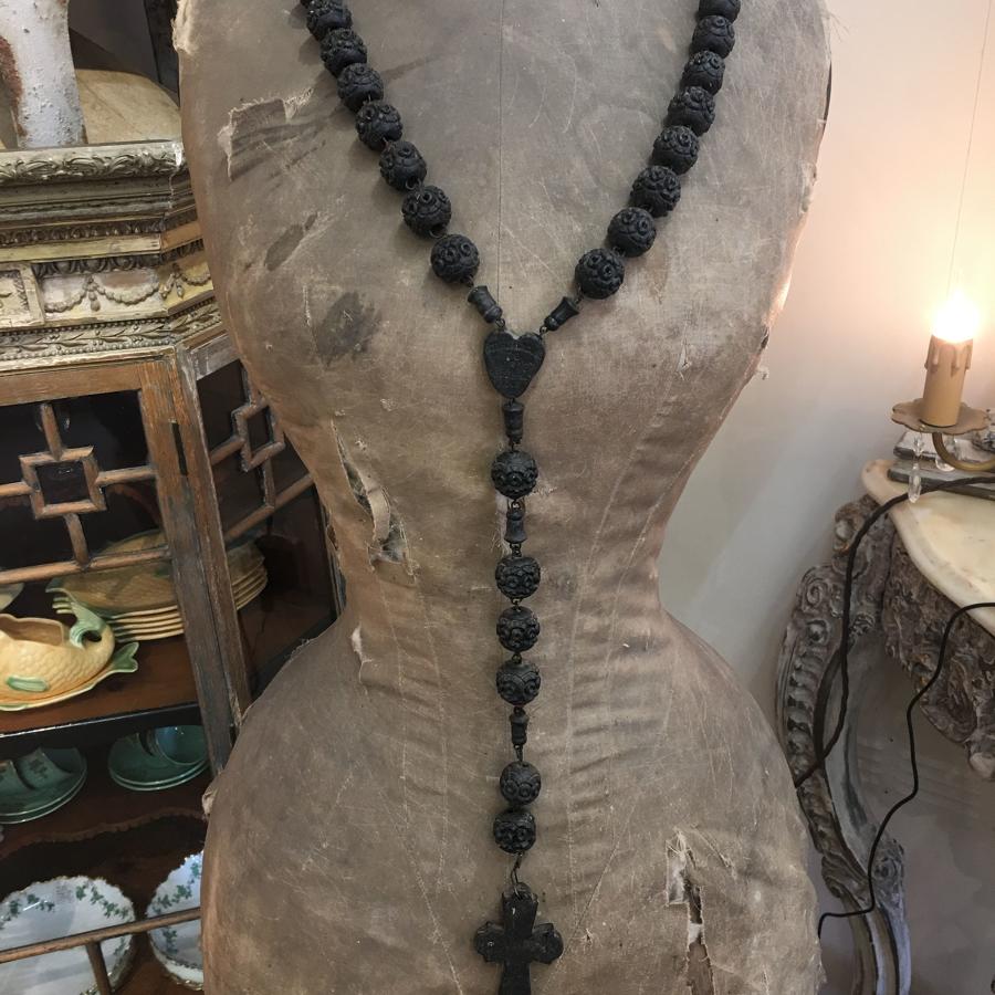 1880's French priest's wooden rosary beads