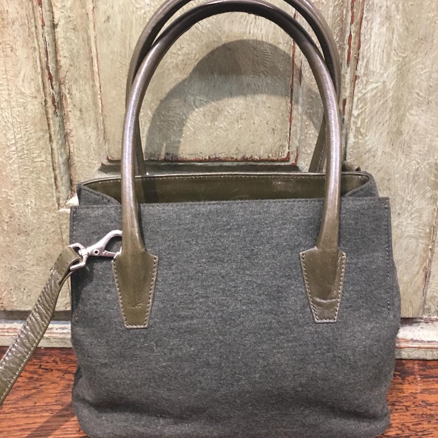 Green wool and leather Jimmy Choo handbag