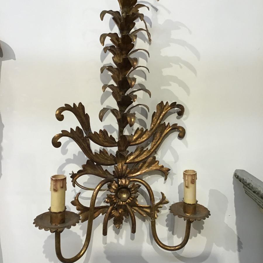 Tole wall sconce