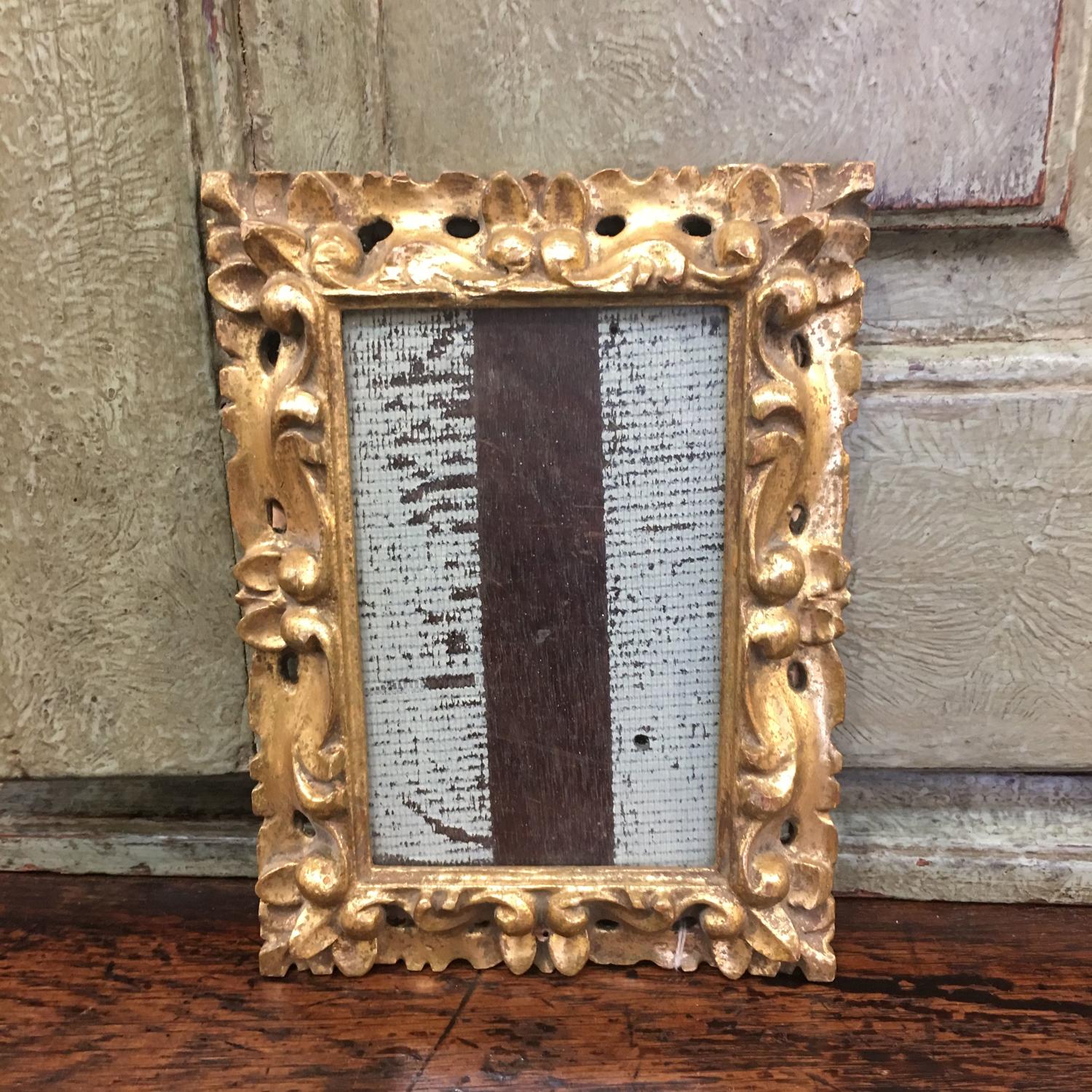 Early Florentine gilded wooden frame
