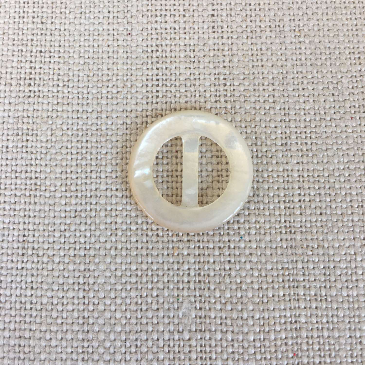 Vintage round mother of pearl buckle