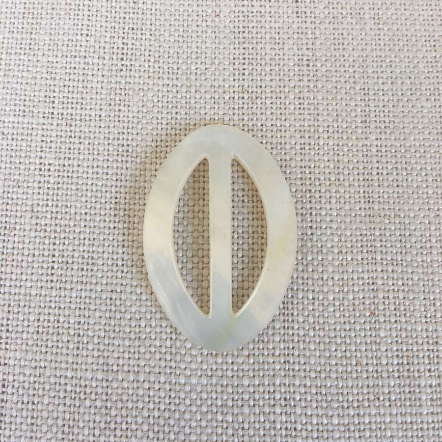 Vintage oval mother of pearl buckle