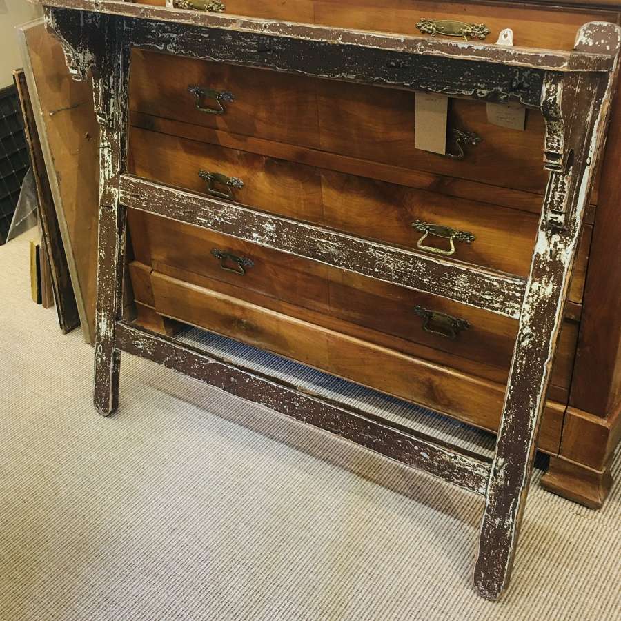 Victorian original painted wall-hanging shelf