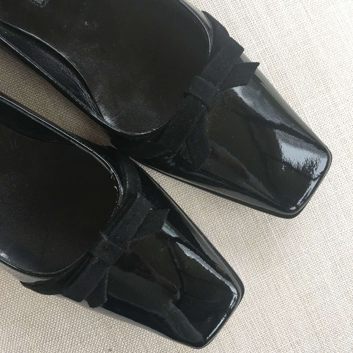 Marilyn Anselm black patent leather shoes size 39