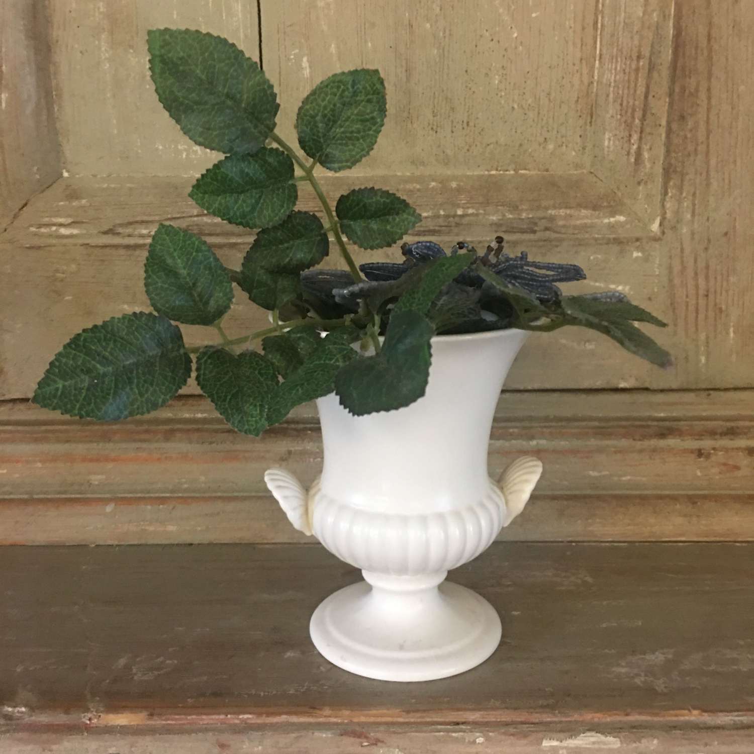 Vintage cream Wedgwood urn vase