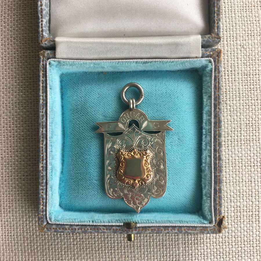 Silver and rose gold medal Hallmarked 1912