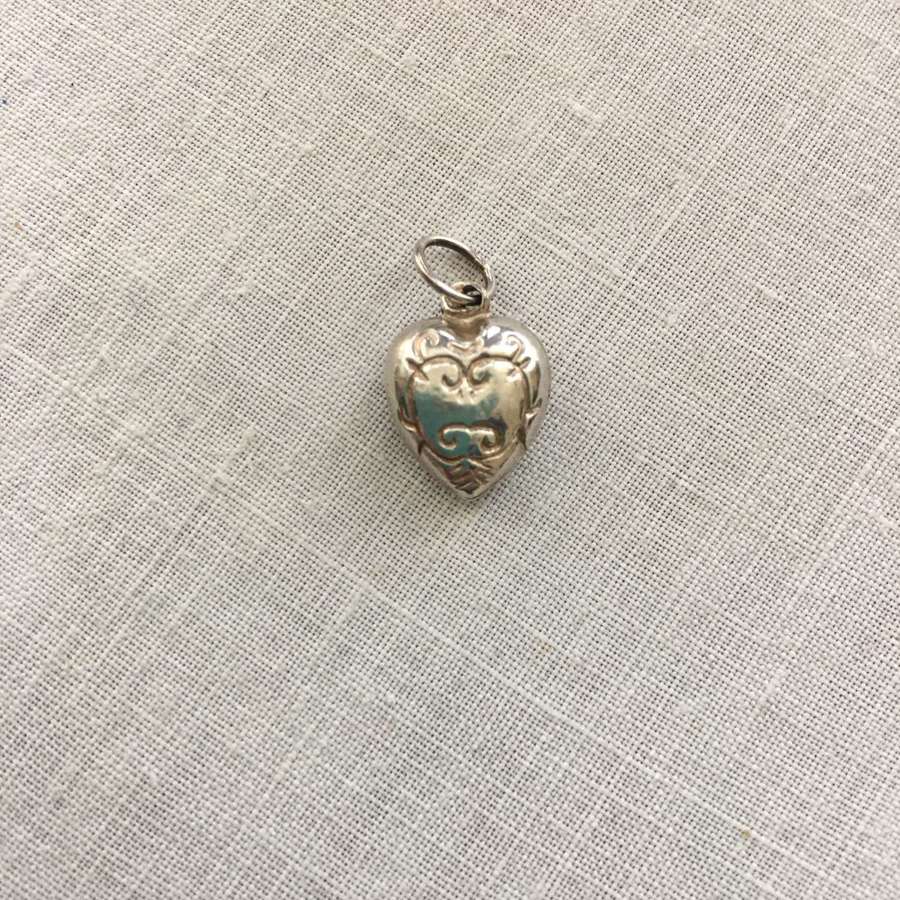 Vintage silver heart charm