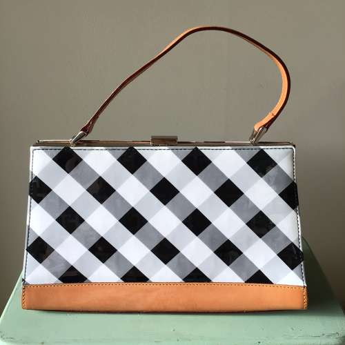 Tommy Hilfiger black and white check handbag