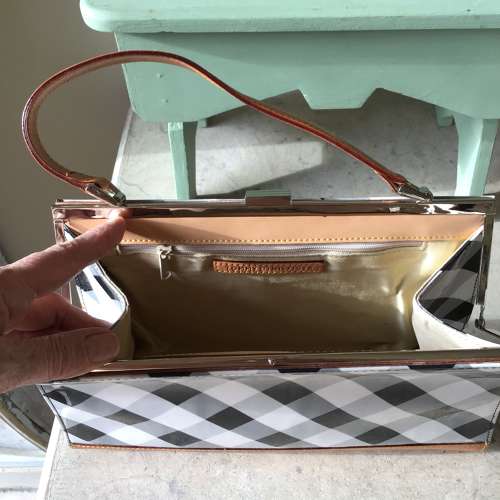 Tommy Hilfiger black and white check handbag