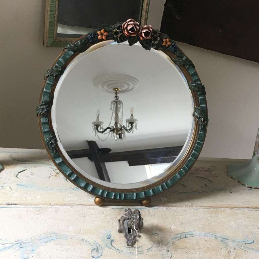 Round Barbola mirror c 1930s