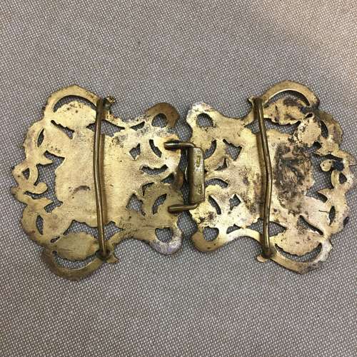 Vintage enamel gilt buckle