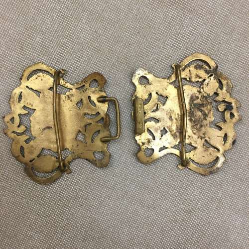 Vintage enamel gilt buckle