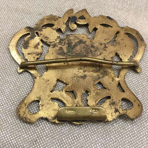 Vintage enamel gilt buckle