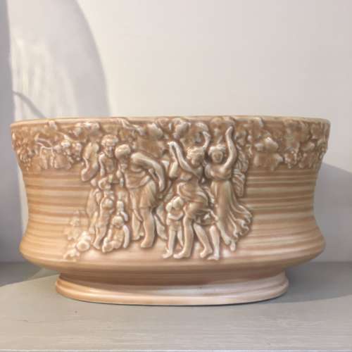 1930s Sylvac 1113 large beige dancing figures planter