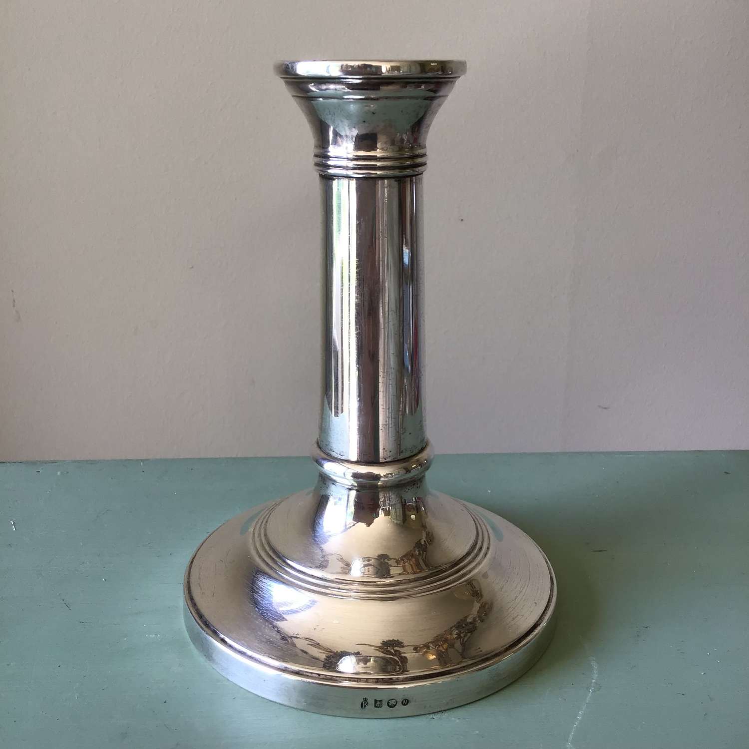Dutch solid silver candlestick