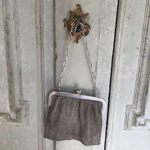 Silver chain mail bag by Gourdel & Vale 1915