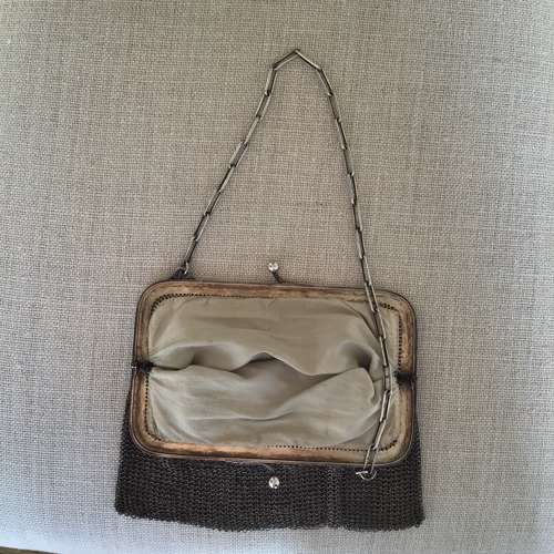 Silver chain mail bag by Gourdel & Vale 1915