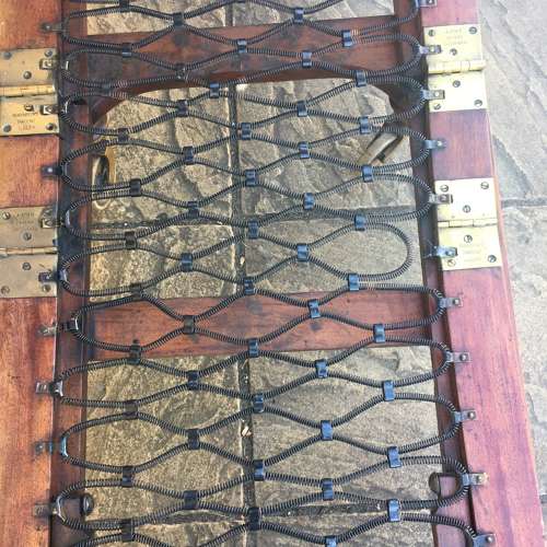 Mahogany campaign bed c1870