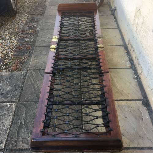 Mahogany campaign bed c1870