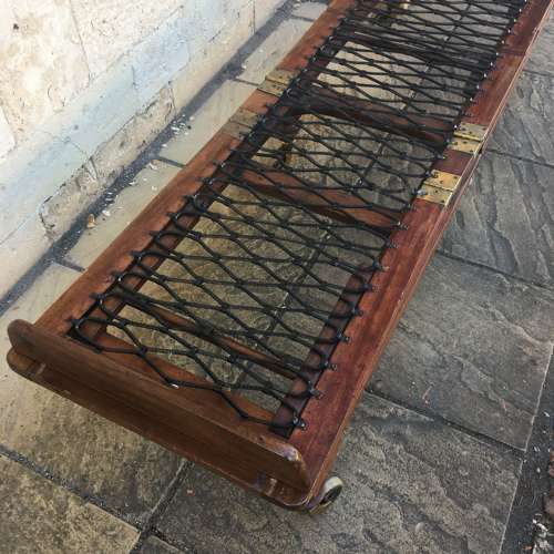 Mahogany campaign bed c1870
