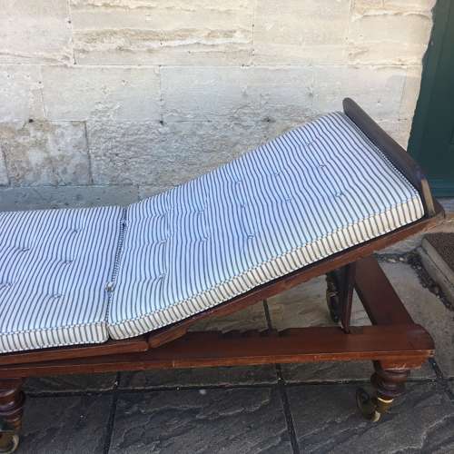 Mahogany campaign bed c1870