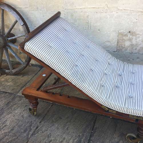 Mahogany campaign bed c1870