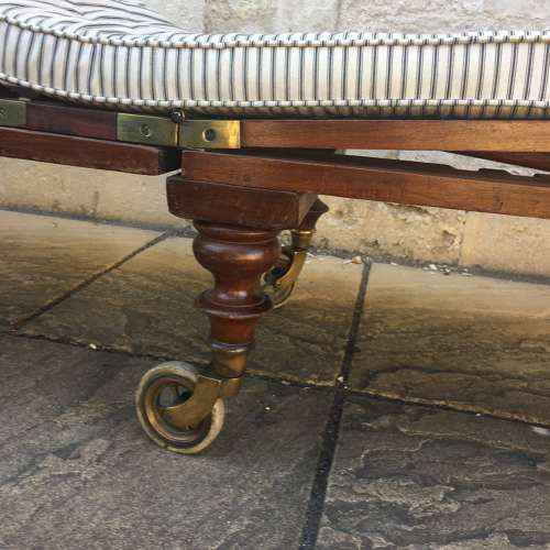 Mahogany campaign bed c1870