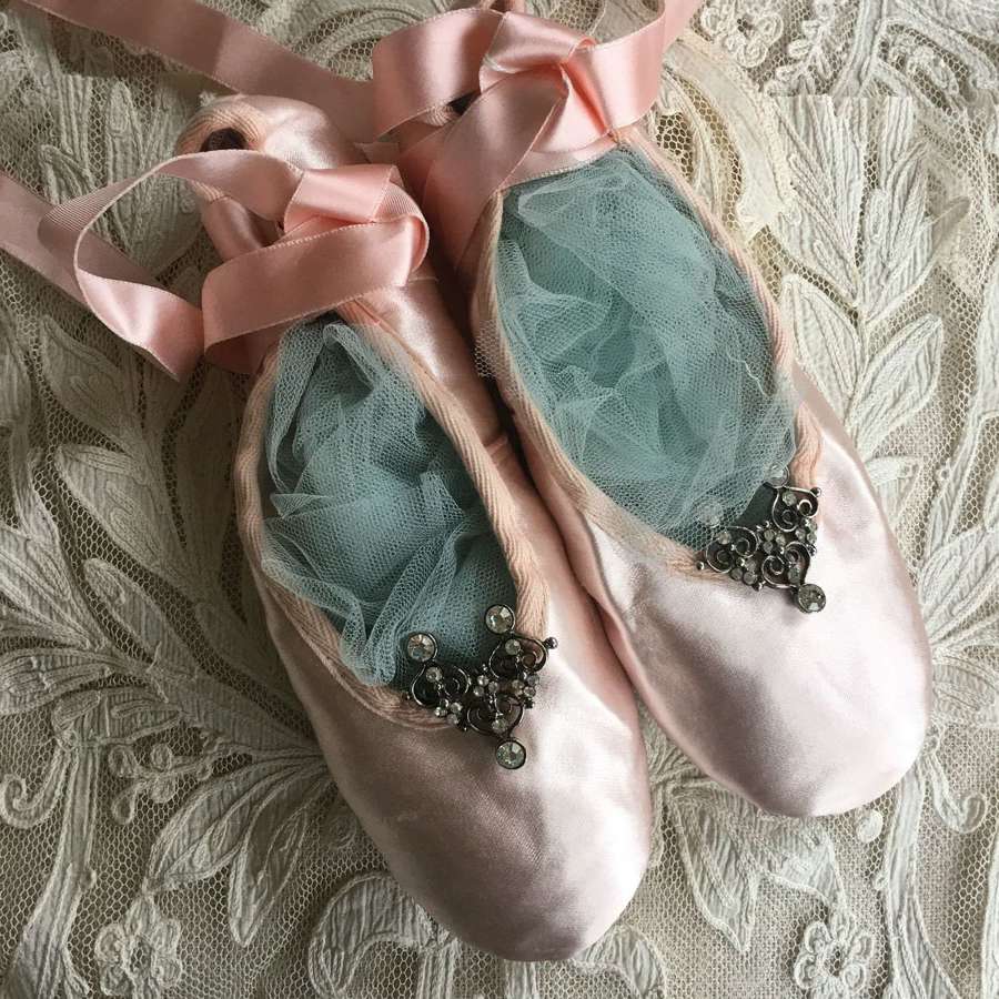 Decorative embellished ballet shoes