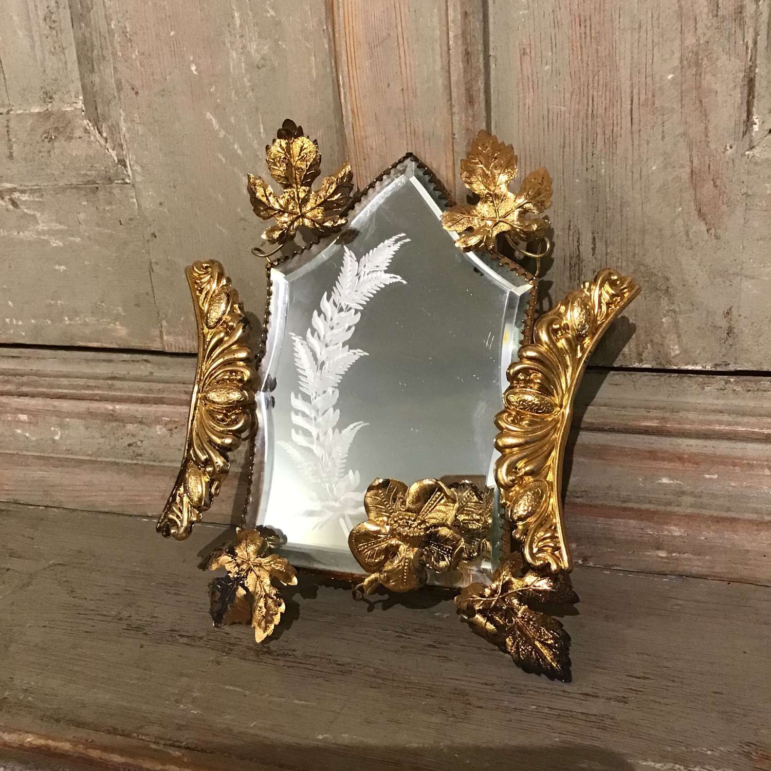 Antique decorative mirrored piece from French marriage dome