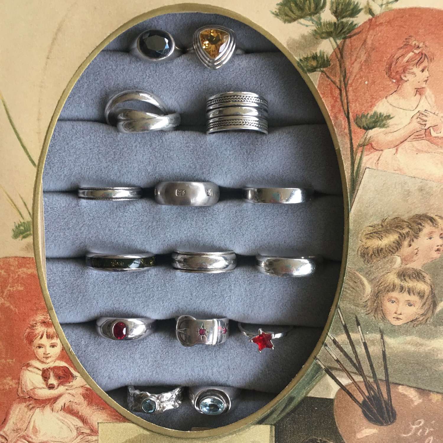 Jewellery Flatlay 18 - Silver rings