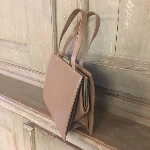 Tanner Krolle beige leather Kelly style handbag in perfect condition