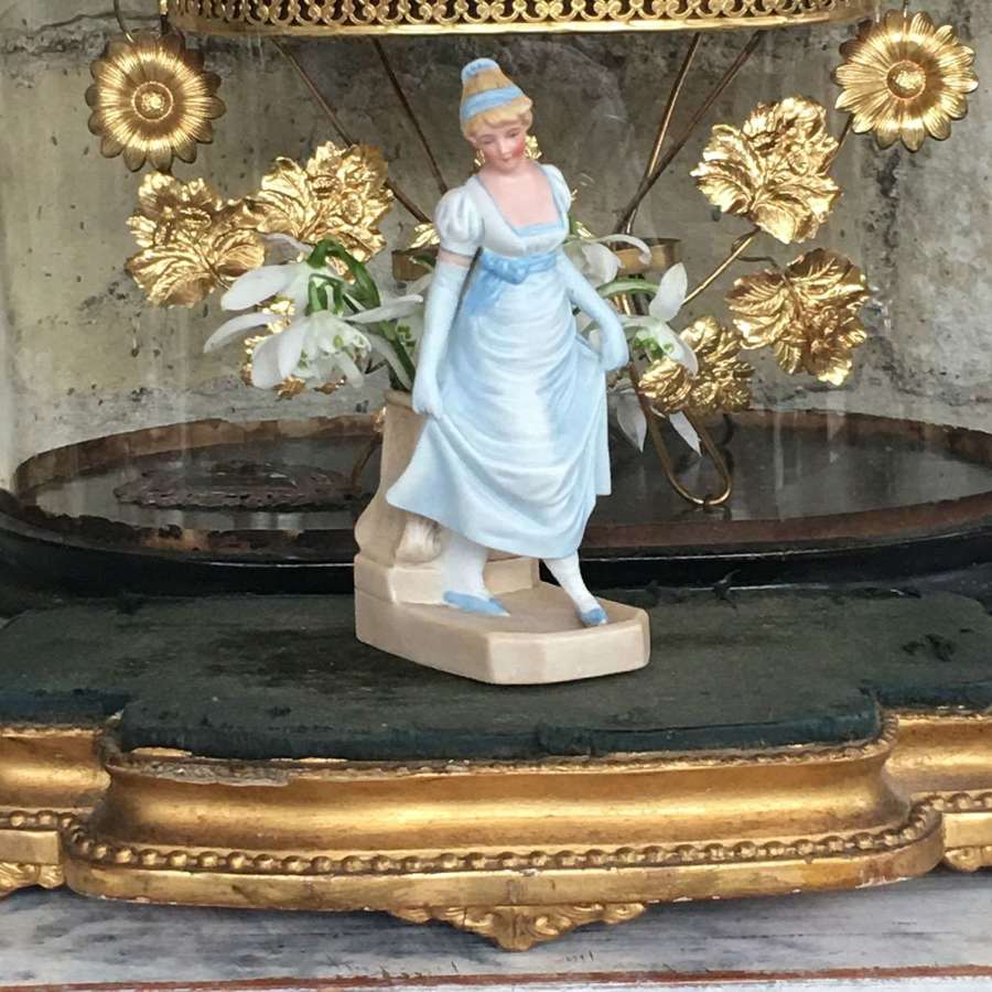 Early 20th century bisque vase of lady