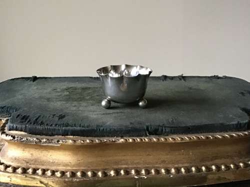 Victorian silver salt dish