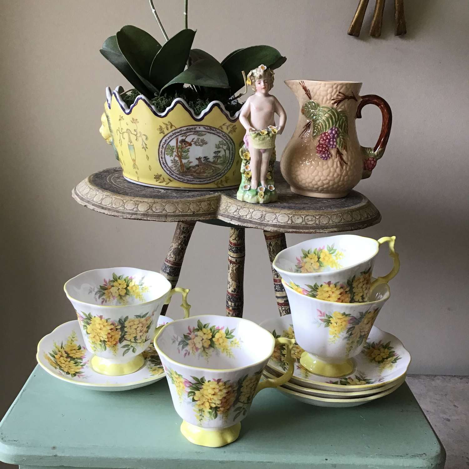 Royal Albert Laburnum cups and saucers