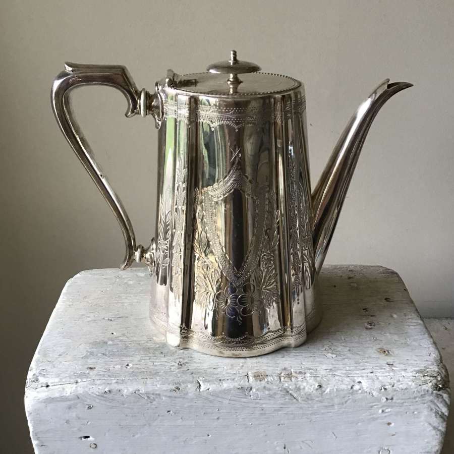 Antique silver plated Coffee pot AMS