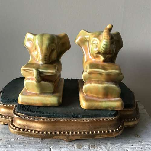 1930s Shorter & Son Ltd elephant bookends