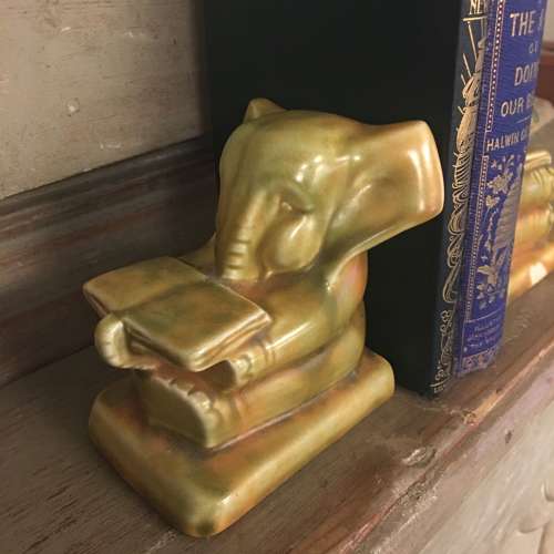 1930s Shorter & Son Ltd elephant bookends