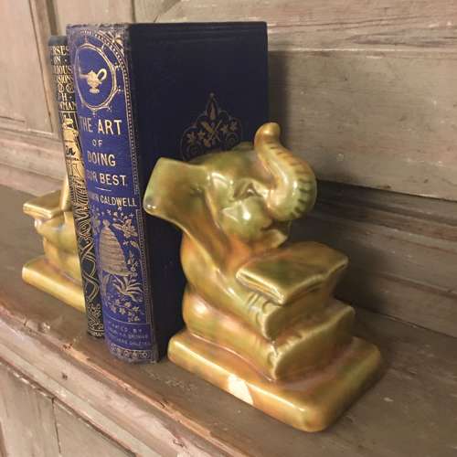 1930s Shorter & Son Ltd elephant bookends