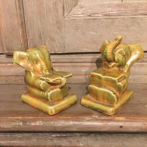 1930s Shorter & Son Ltd elephant bookends
