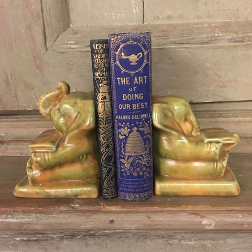 1930s Shorter & Son Ltd elephant bookends