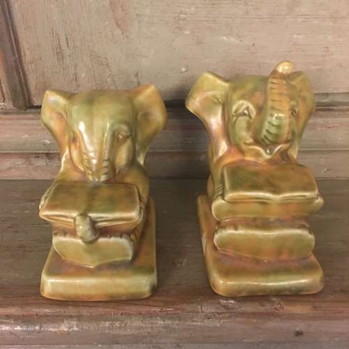 1930s Shorter & Son Ltd elephant bookends