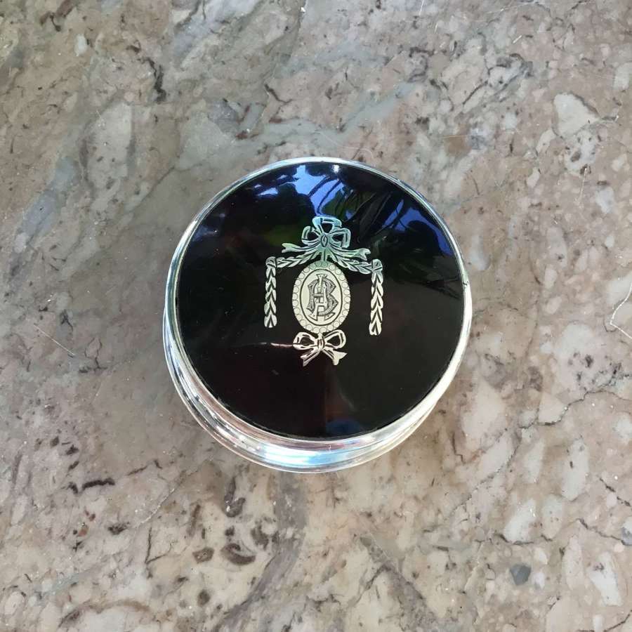 Silver and tortoiseshell trinket box h/m 1918